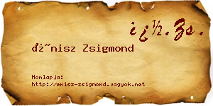Énisz Zsigmond névjegykártya