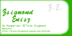 zsigmond enisz business card